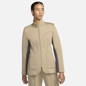 Jordan Woman's New Classics Capsule Suit Jacket  Khaki Thunder Grey NWT